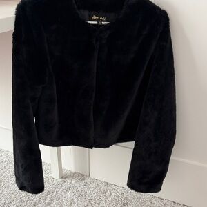 Planet Gold Black Teddy Jacket